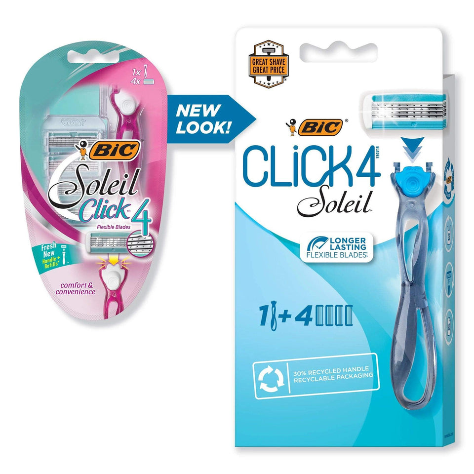 BIC Soleil Bella Click razor handle for comfortable grip and control