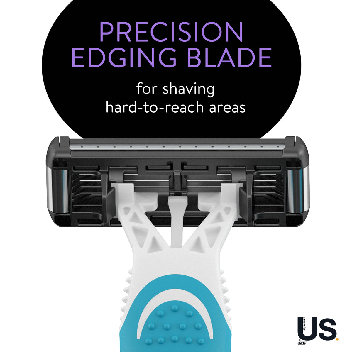 BIC Us razor edging blade for precise shaving around sideburns and nose