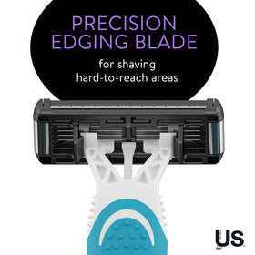BIC Us razor edging blade for precise shaving around sideburns and nose