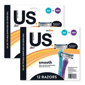 BIC Us razor handle with a non slip grip for steady shaving