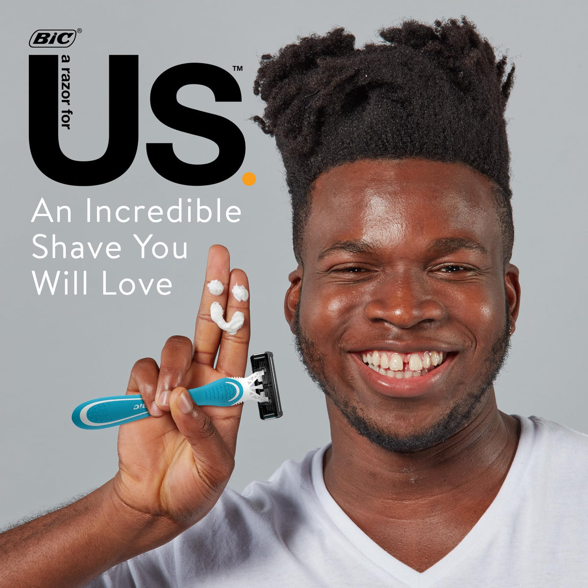 BIC Us razor pivoting head follows body contours