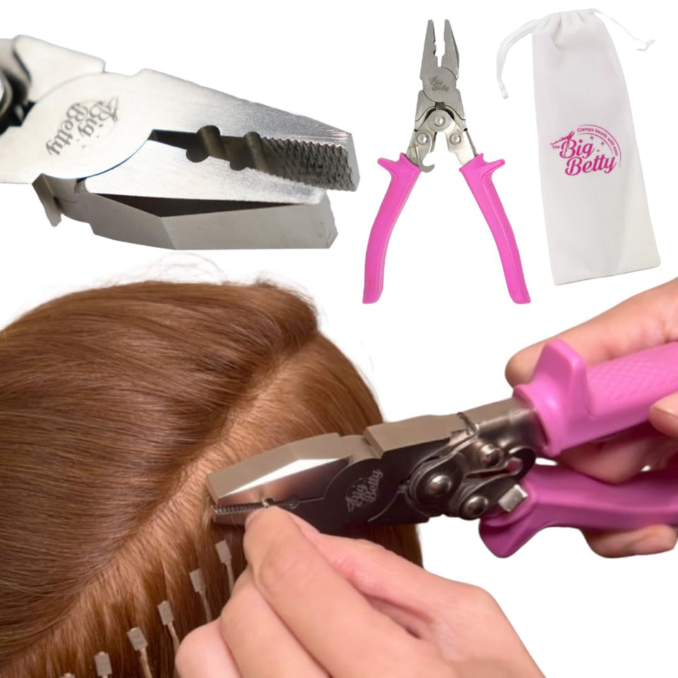 Big Betty keratin bond remover pliers with extended handles for easier leverage during removal
