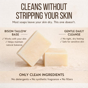 Buff Bar used on face and body for sensitive skin cleansing