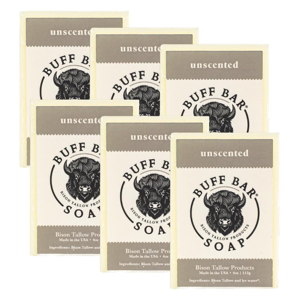 Big Crazy Buffalo Buff Bar unscented pack shot for gentle daily cleansing