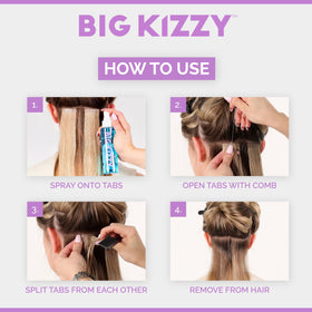 Big Kizzy Blue Bond Remover tape-in extension use shows versatile compatibility with major brands.