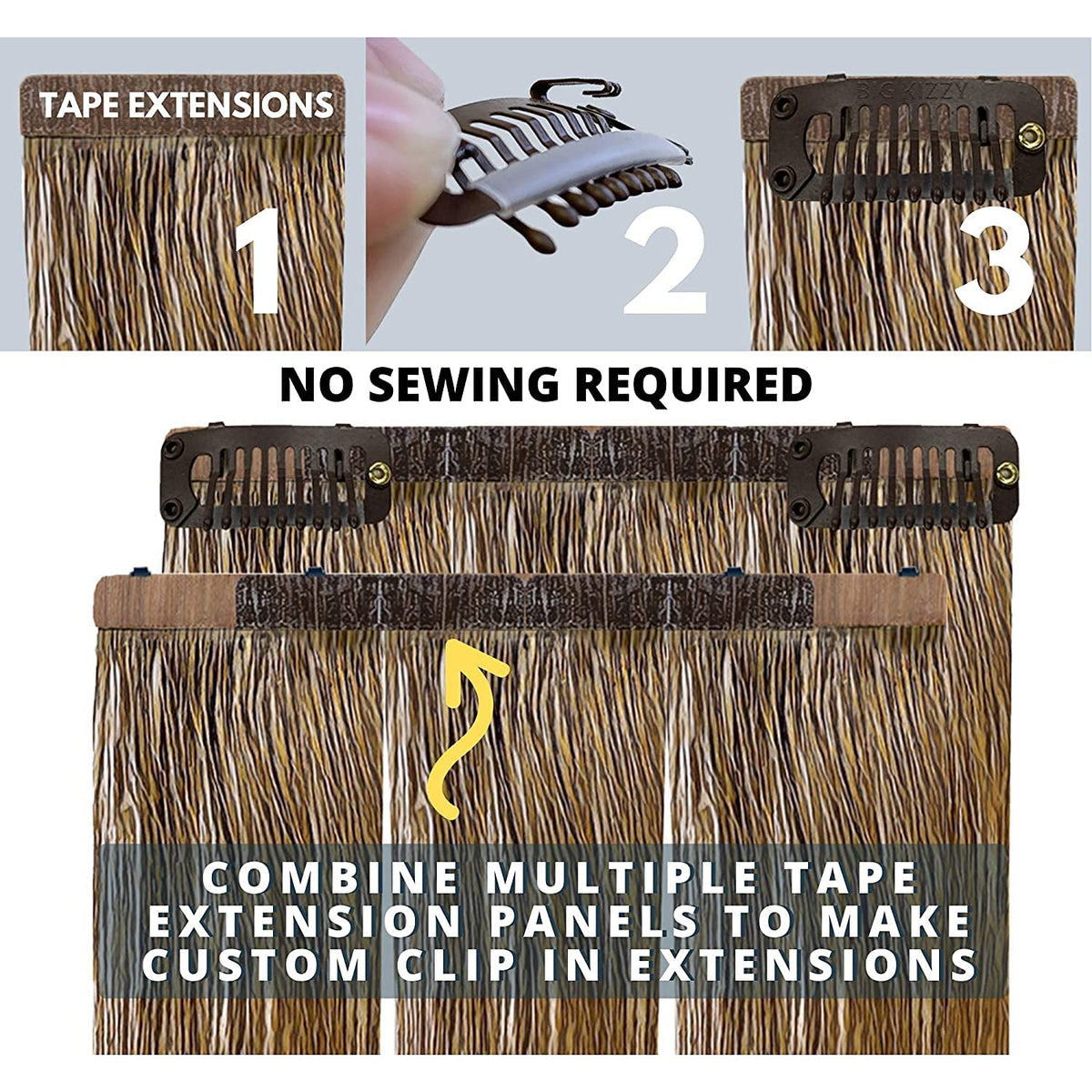 Big Kizzy custom-length-weft: build any length by combining panels for a tailored look.