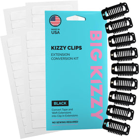 Big Kizzy DIY clip-in kit packaging for at-home styling