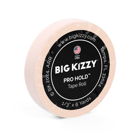 Big Kizzy Pro Hold tape roll packaging for quick professional replacement use.