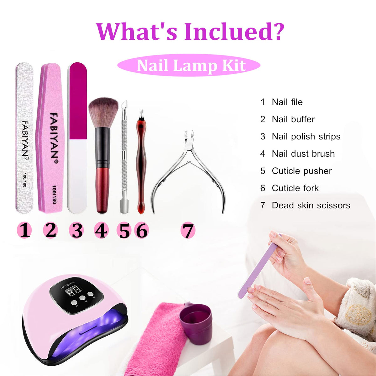 BIGBEAR manicure kit included for at‑home nail care