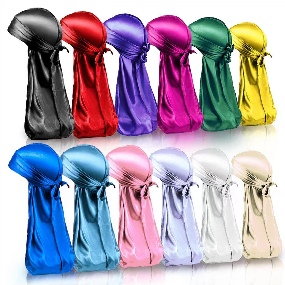 BigEddie 12Pcs Durag Pack in colorful colors for versatile styling.