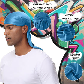 BigEddie satin durag with breathable fabric for comfortable all-day wear.