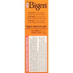 Natural-looking color result from Bigen powder for seamless root-to-tip tone.