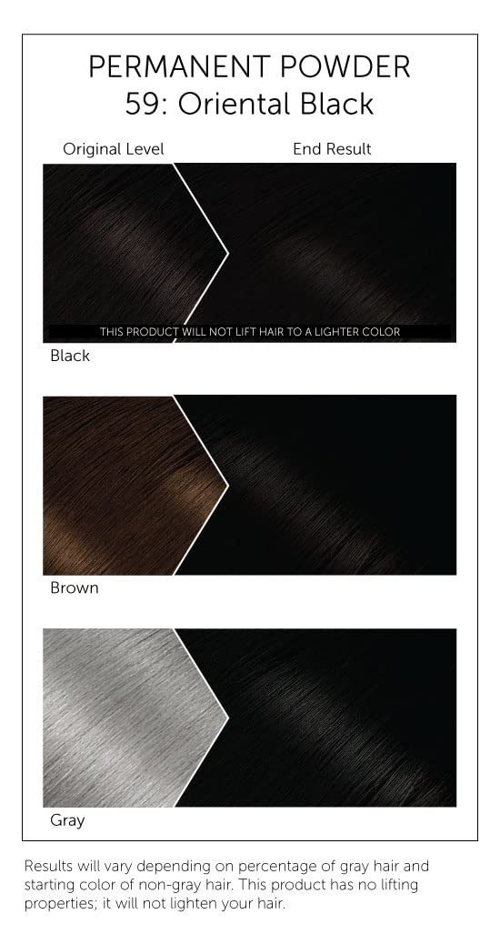 Bigen Oriental Black Powder application with gloves for precise results