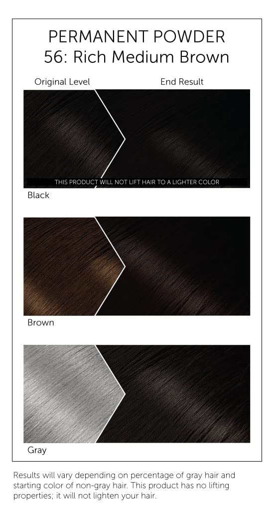 Close-up of Bigen color application for Rich Medium Brown, showing easy, low-damage results.