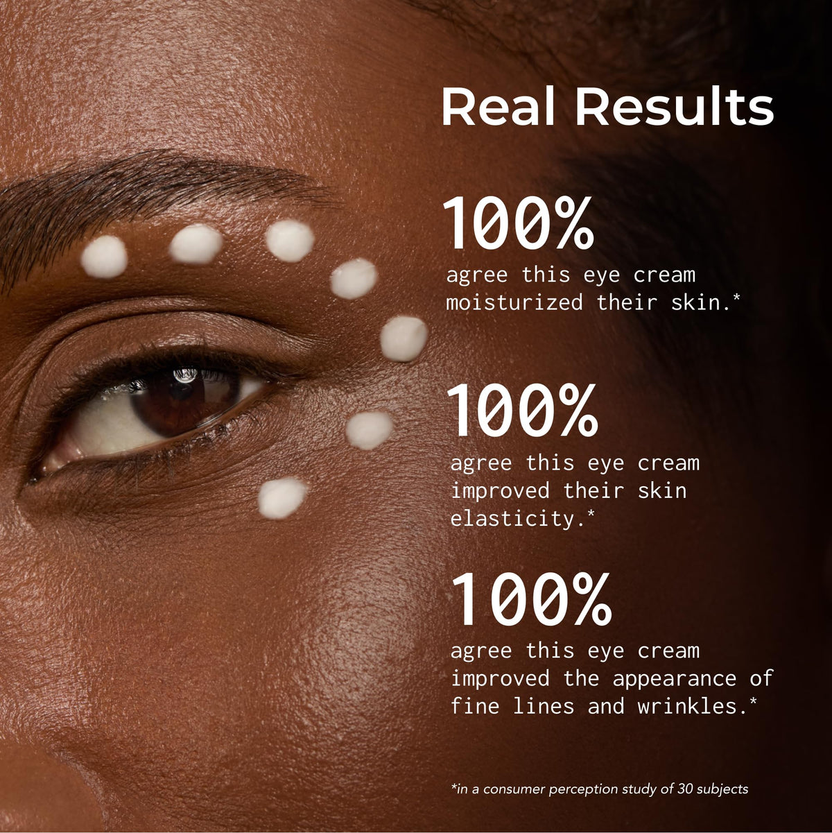 Green tea and caffeine in Bigger Than Beauty Defying Gravity eye cream hydrate the eye area