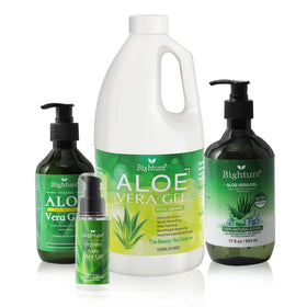 BIGHTURE Aloe Vera Gel applied after shaving for calm, comfortable skin.