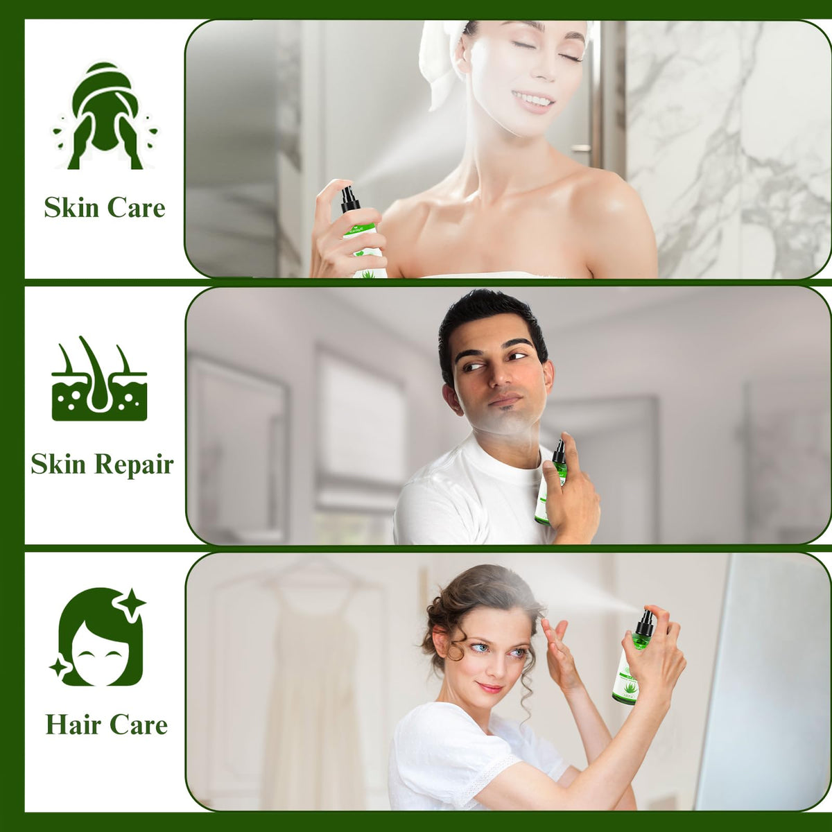 BIGHTURE Aloe Vera Spray compact travel size for on-the-go care
