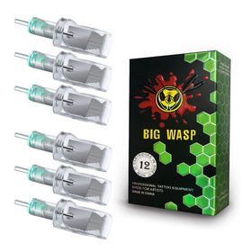 BIGWASP 12pcs 35M1 magnum needle pack for efficient shading in rotary tattoo machines.
