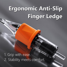 BIGWASP Energy cartridge transparent tip for ink visibility and steady flow.