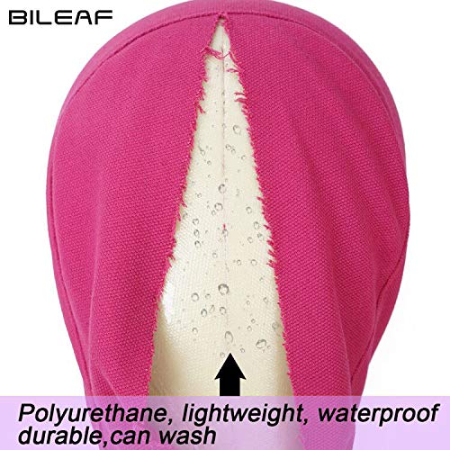 Close up of Bileaf Rosy canvas head material detail for wig making