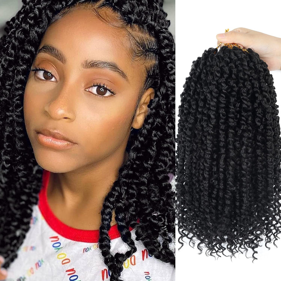 BILEAF passion twist 12inch ombre close-up shows soft texture for quick styling.