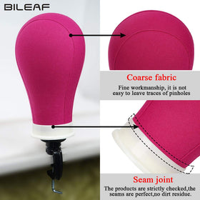 Bileaf wig head on clamp stand for easy styling