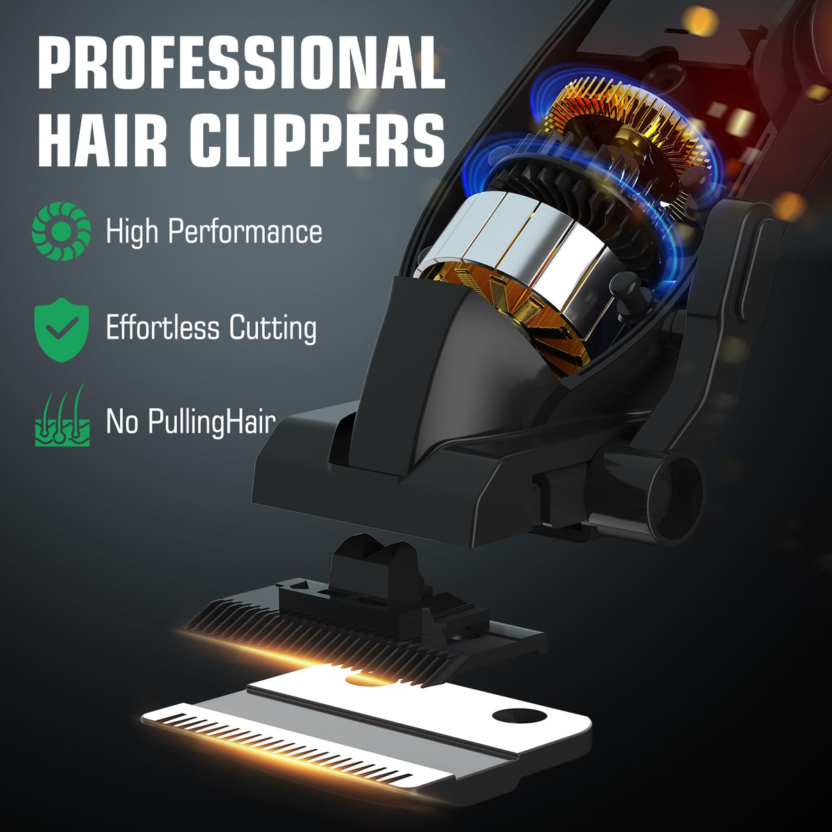 BILLAR beard trimmer green close-up for precise detailing and sharp grooming results.