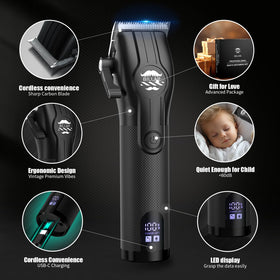 BILLAR cordless barber kit foil shaver for a clean finish