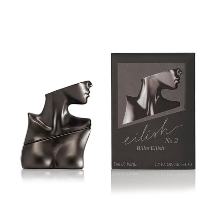 Billie Eilish No. 2 bottle front view highlights the woody floral perfume for daily wear.