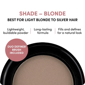 Billion Dollar Brows angled brush applies powder to fill sparse areas precisely.
