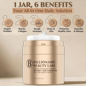 Hyaluronic acid ingredient highlight in Billionaire Beauty Labs peptide cream