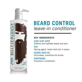Billy Jealousy Beard Control softens beard hair and skin with aloe and jojoba.