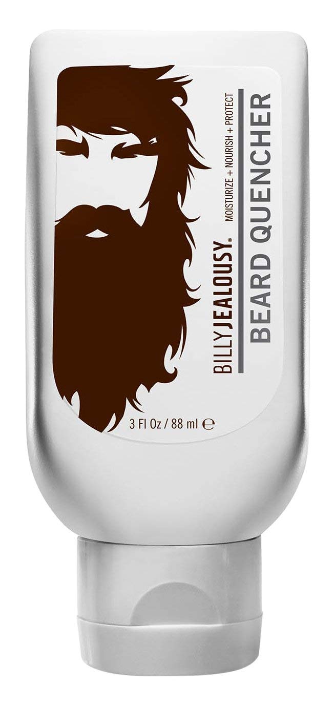 Billy Jealousy Beard Quencher bottle hydrates beard and skin for smoother, frizz-free look.