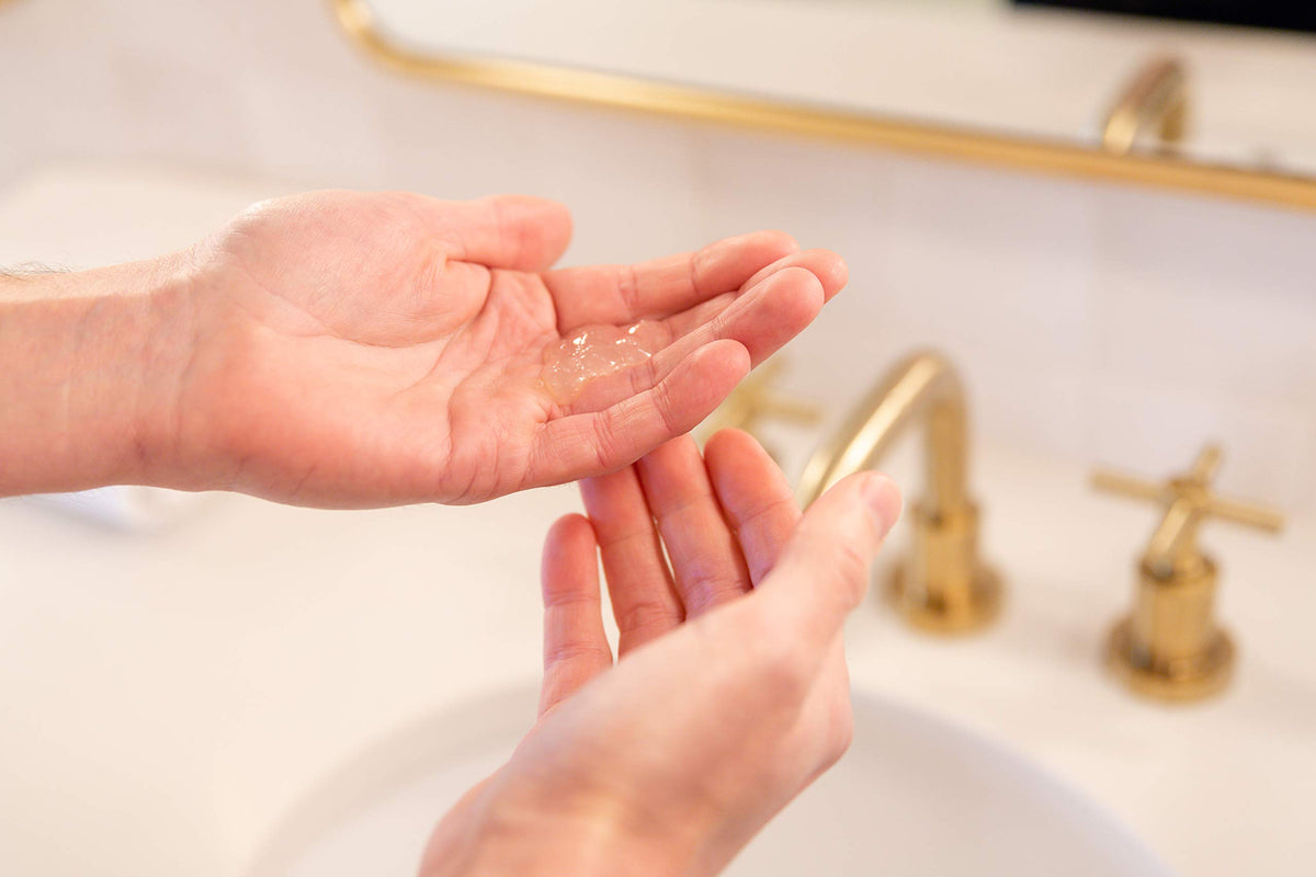 Billy Jealousy beard wash application in shower for silky-smooth beard