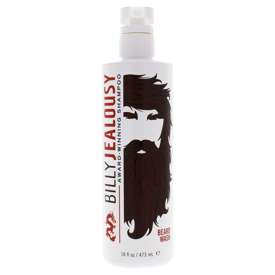 Billy Jealousy Beard Wash bottle with woodsy fragrance for a smoother beard.