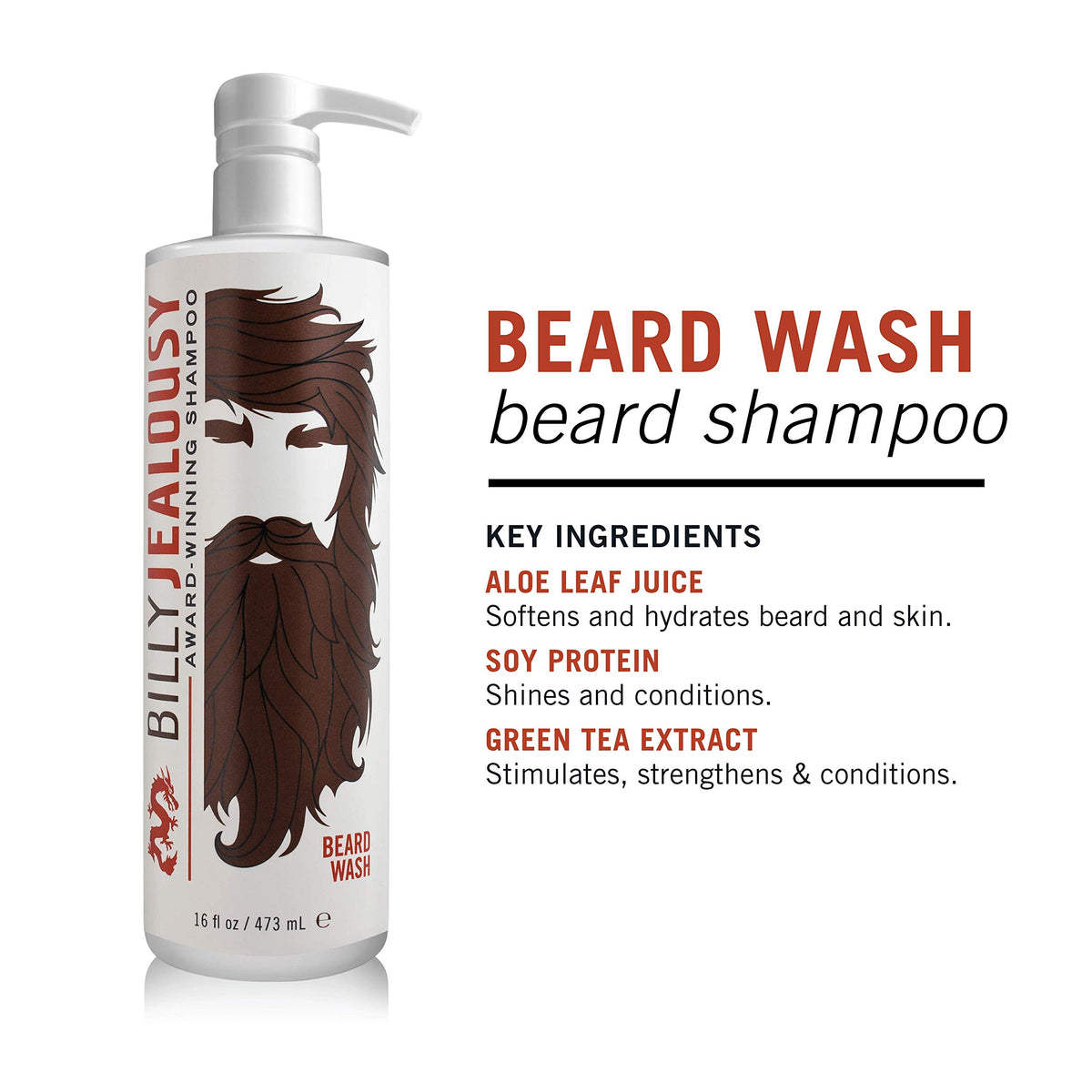 Billy Jealousy Beard Wash foam during application aids detangling.
