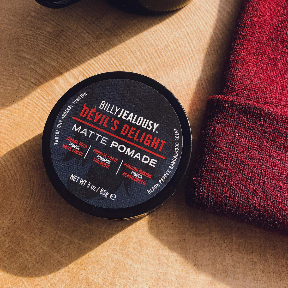 Matte finish look achieved for everyday styling with Devils Delight.