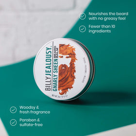 Billy Jealousy Gnarly Sheen balm application showing easy styling