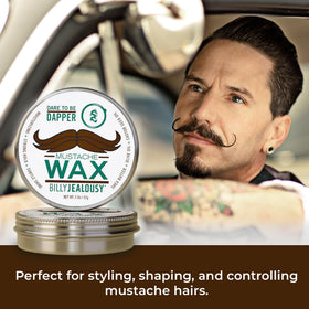 Ingredients of Billy Jealousy mustache wax including oils and beeswax