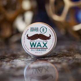 Travel-size Billy Jealousy mustache wax fits airline cabins