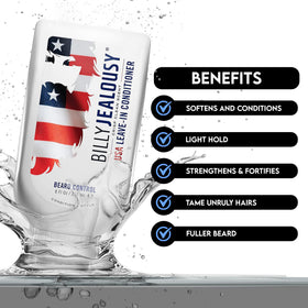 Billy Jealousy Original Beard Control leave-in tube emphasizes easy application and matte finish