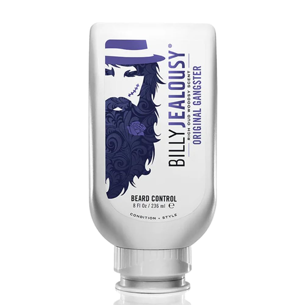 Billy Jealousy Original Gangster Beard Control bottle closeup for daily beard conditioning