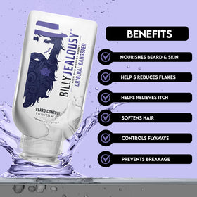 Softens curls and reduces frizz with this leave-in beard conditioner