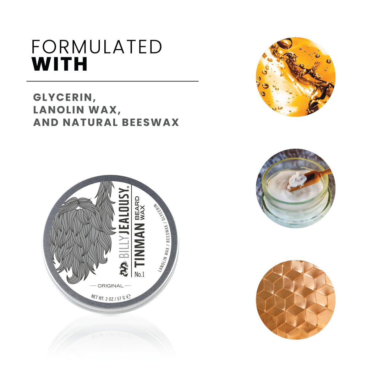 Applying Billy Jealousy TinMan Beard Wax to tame flyaways