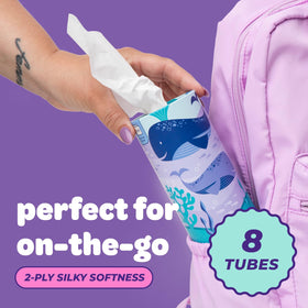 Bim Bam Boo tubular tissues are easy to grab for on-the-go facial freshening.