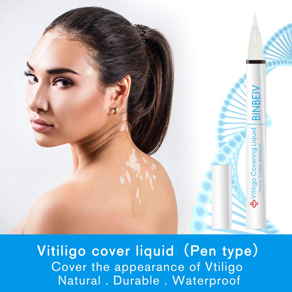 BINBEIV Vitiligo Cover Liquid swatch blends with skin tones.