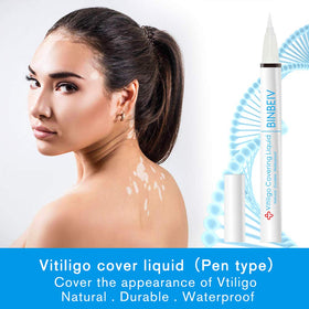 BINBEIV Vitiligo Cover Liquid swatch blends with skin tones.