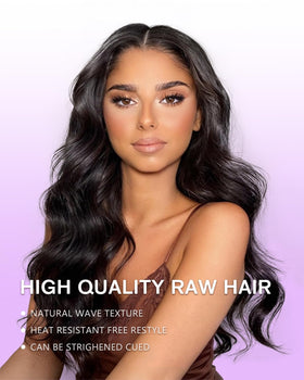 BINF V Part Wig drawstring closure ensures easy, secure fit