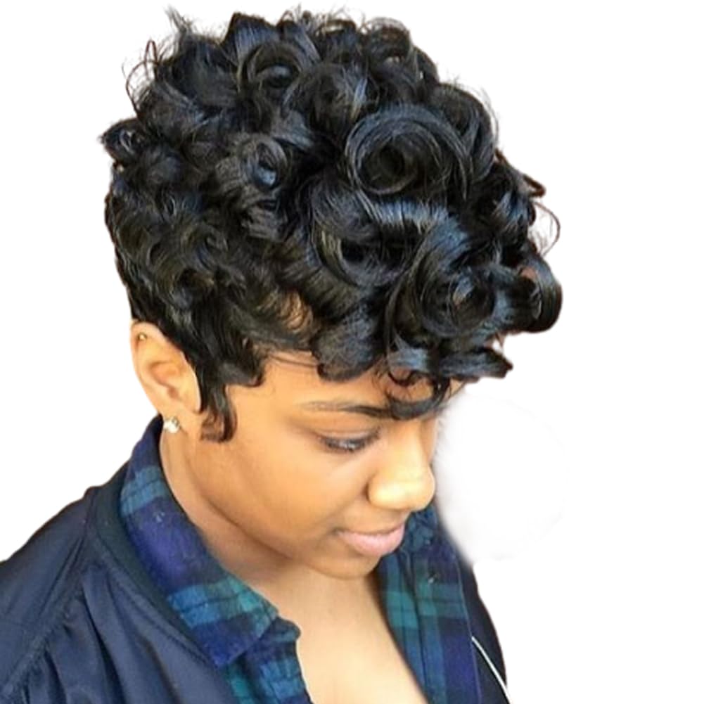 BingSing Natural Black pixie bangs front for quick daily styling