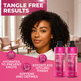 Bingo Hair Care nightly routine visual showing easy application for frizz control.